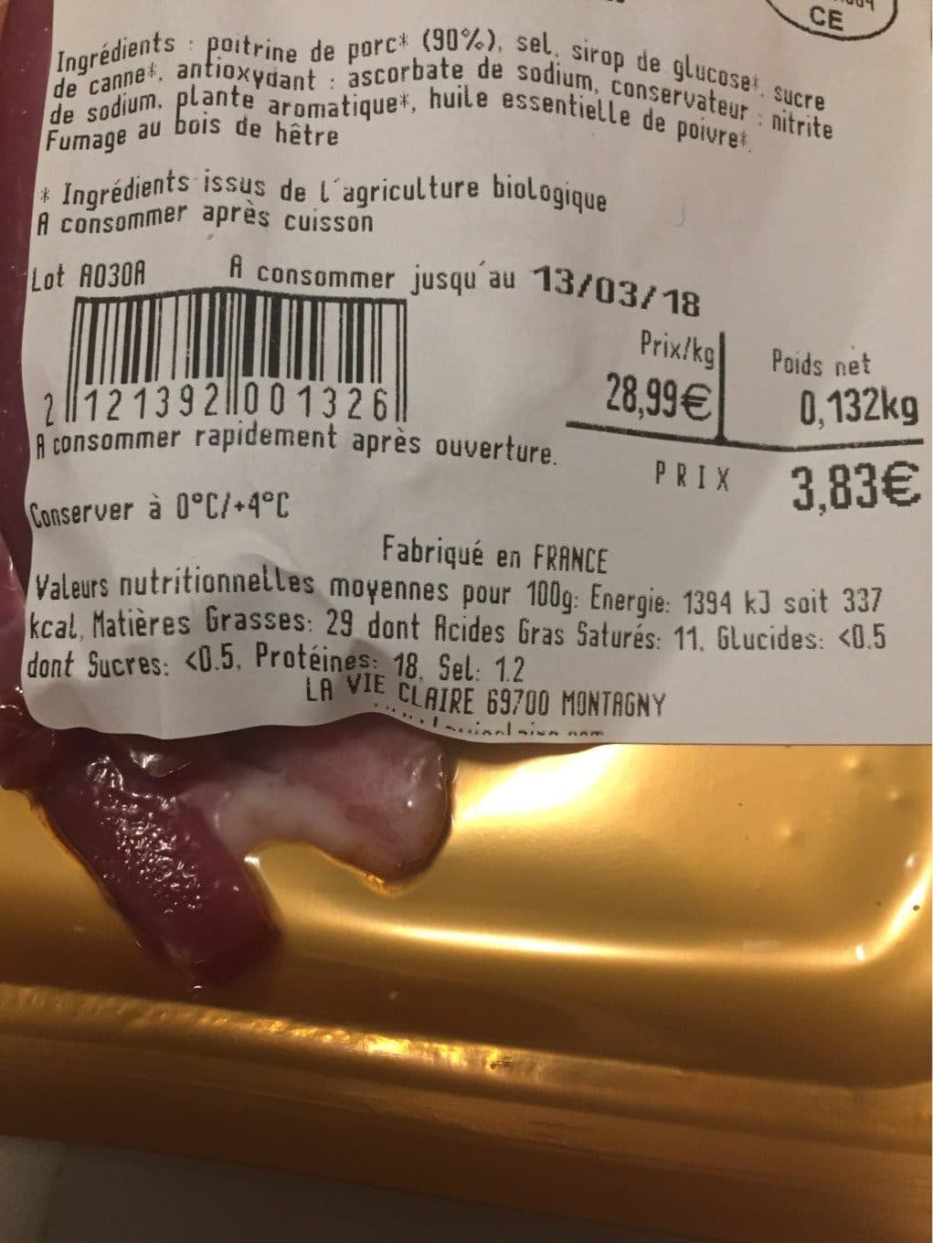 La Vie Claire Poitrine fumée packshot
