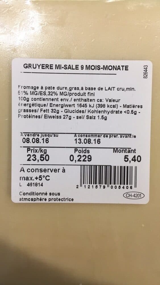 Moléson Le Gruyère Switzerland fruité packshot
