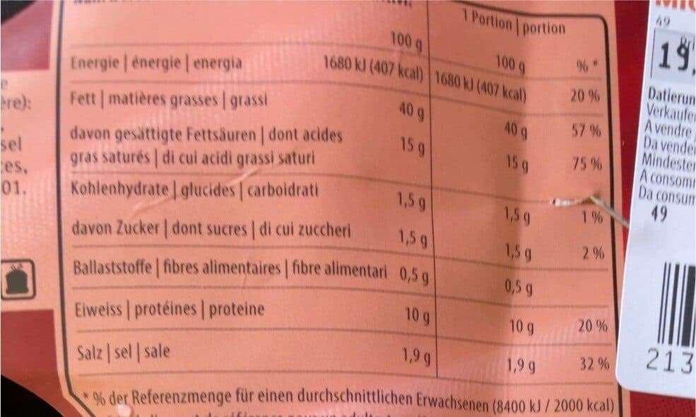 Migros Saucisse aux choux vaudoise packshot