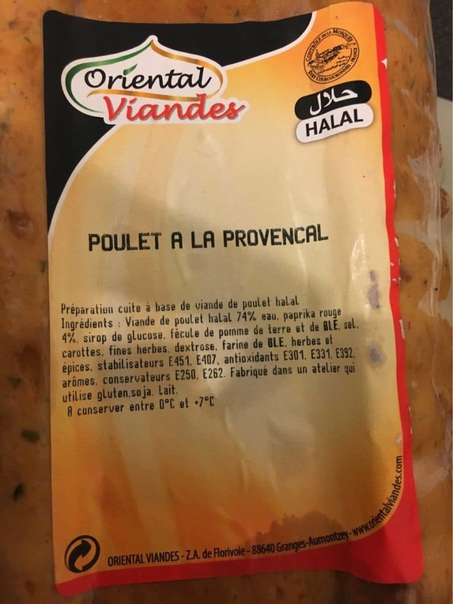 Open Food Facts Poulet a la provencal packshot