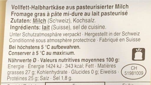 Coop Prix Garantie Fromage à pâte mi-dure packshot