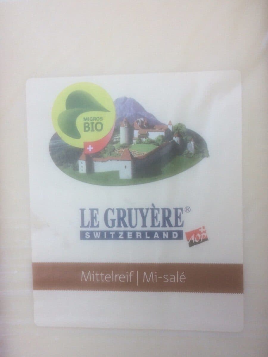 Migros Le gruyère AOP Bio packshot