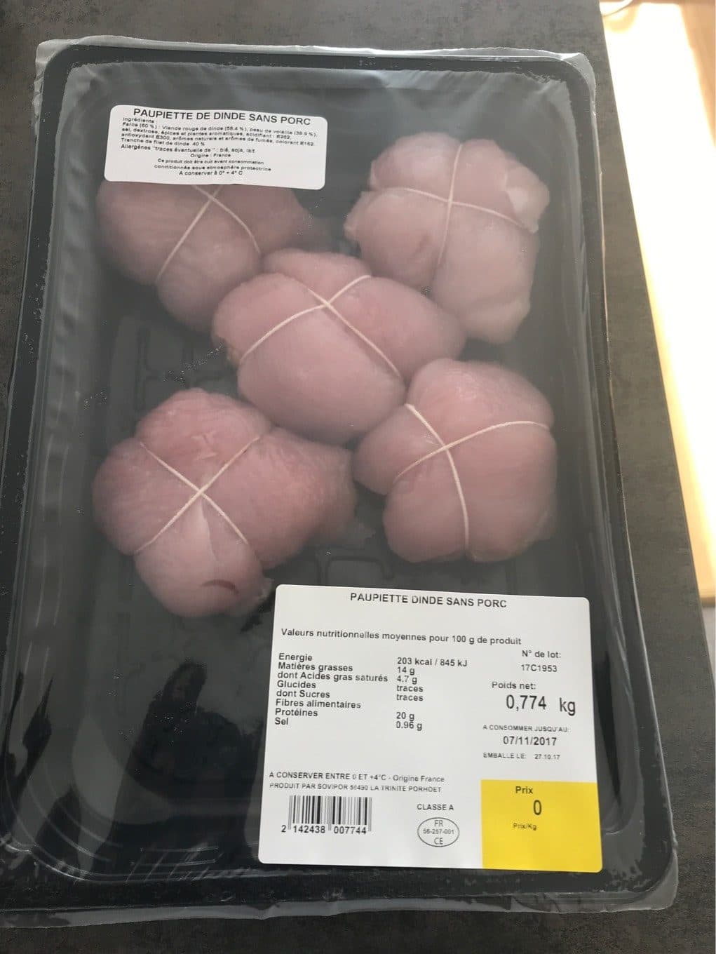 Boucherie Paupiettes de dinde packshot
