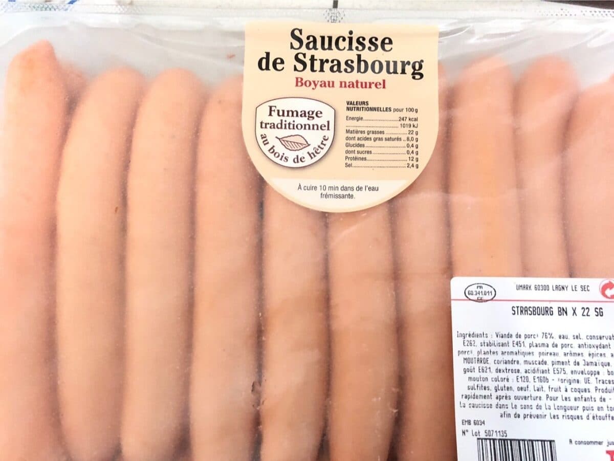 Open Food Facts Saucisse de strasbourg packshot
