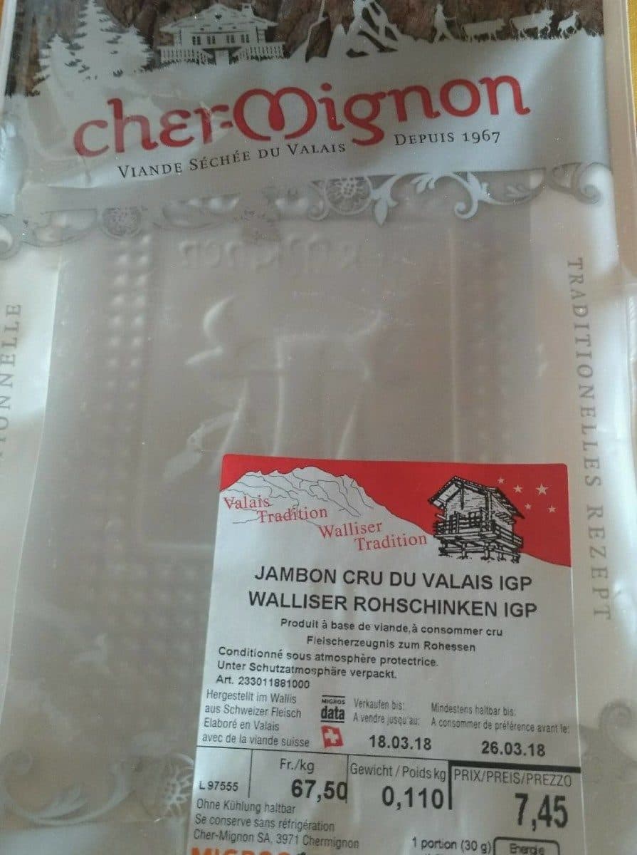 Cher-Migon Viande séchée du Valais packshot