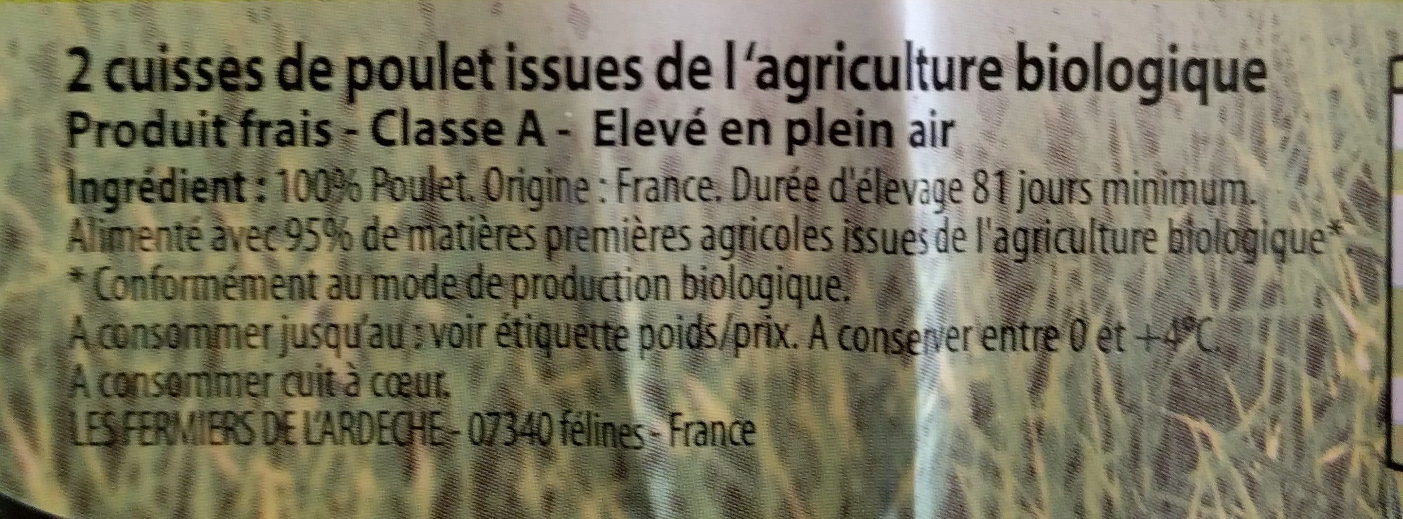Simplement Bon Et Bio Cuisses de poulet fermier packshot
