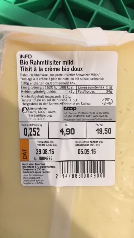 Bio Tilsit à la crème bio doux packshot