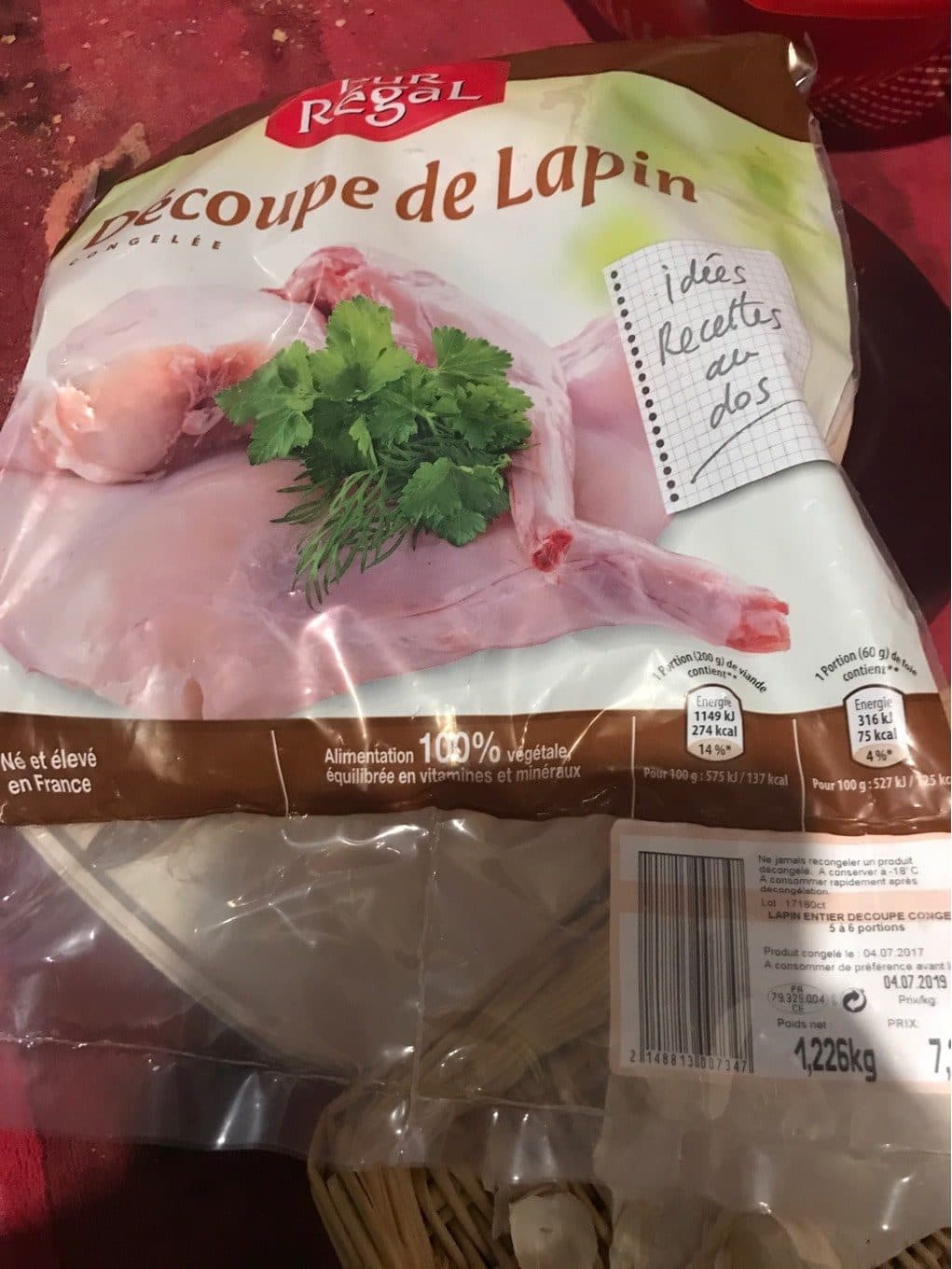 Pur Régal Decoupe de lapin packshot