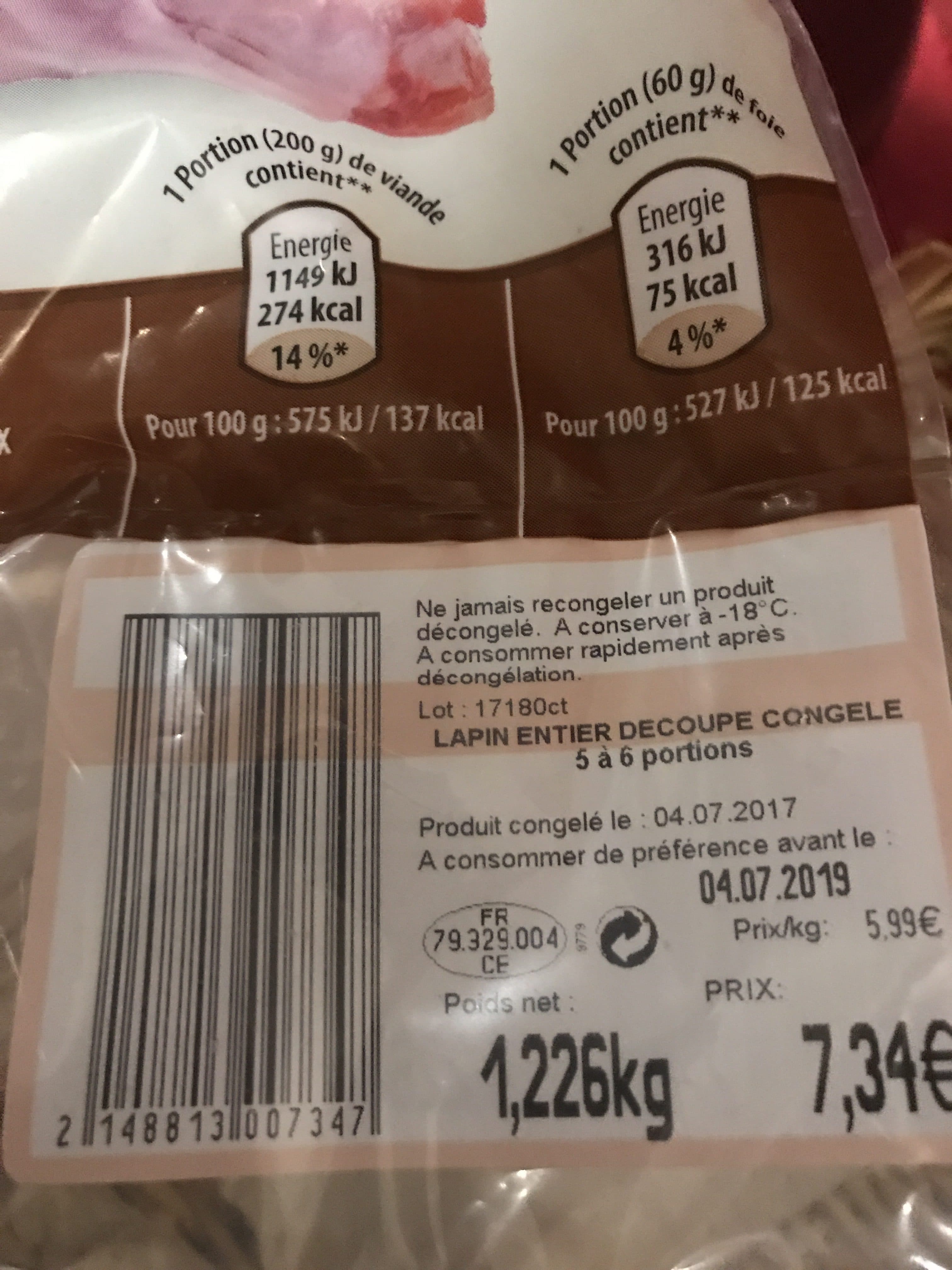 Pur Régal Decoupe de lapin packshot