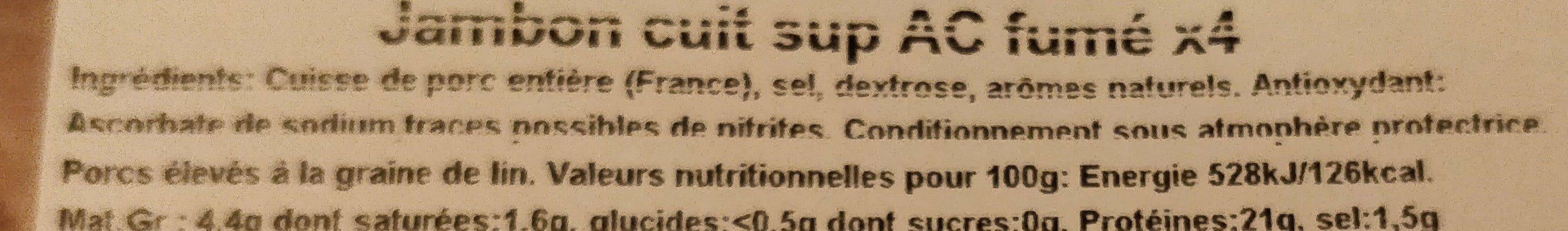 N/A Jambon xuit sup AC fumé x4 packshot