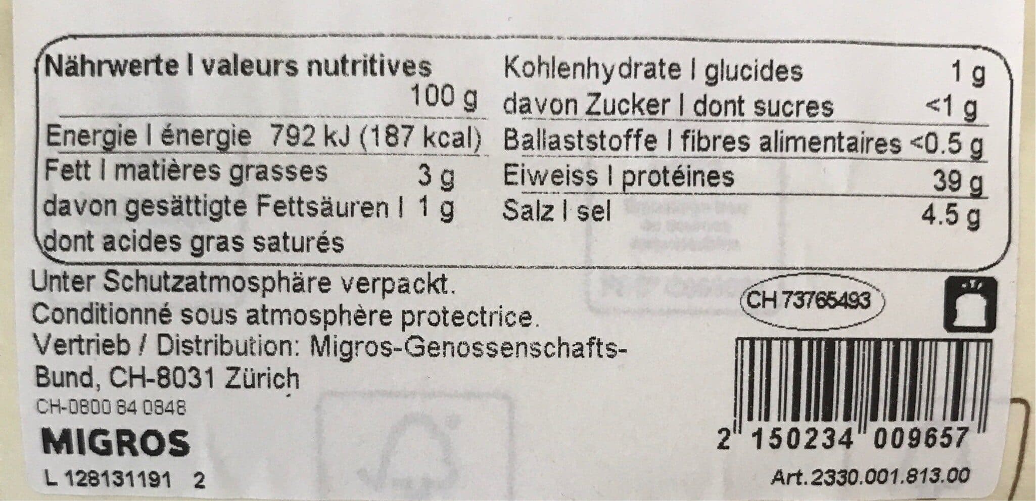 Migros Bio Bündnerfleisch packshot