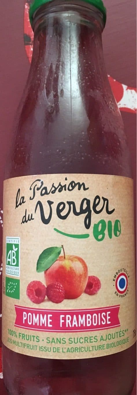 La Passion Du Verger Pomme framboise 100% fruits packshot