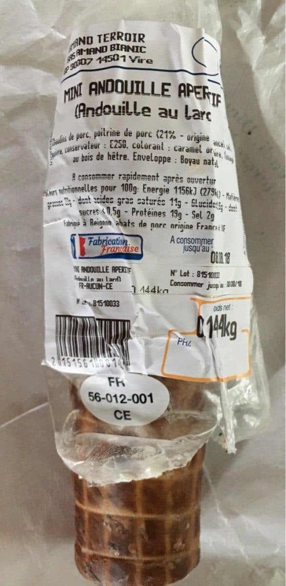 Open Food Facts Mini andouillette aperitif packshot
