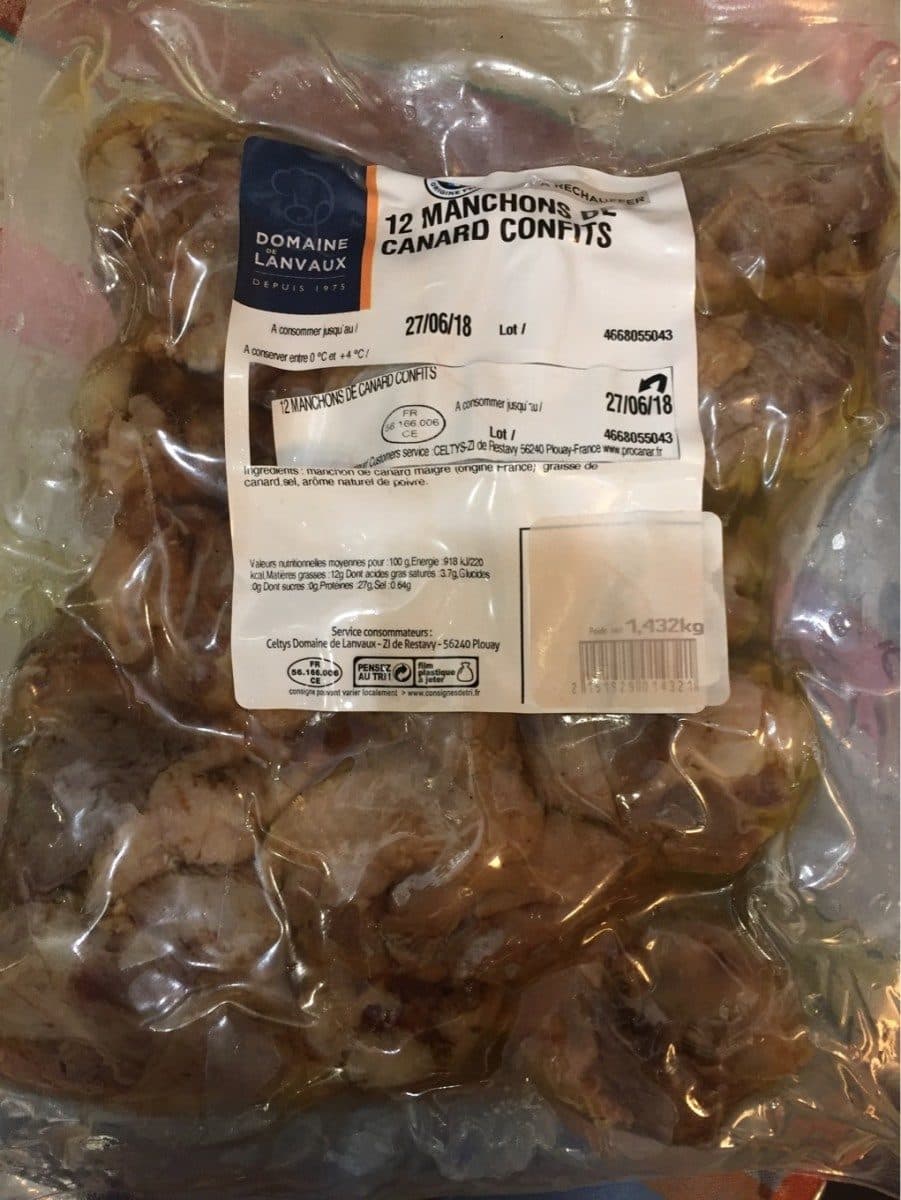 Open Food Facts Manchons de canard confits packshot