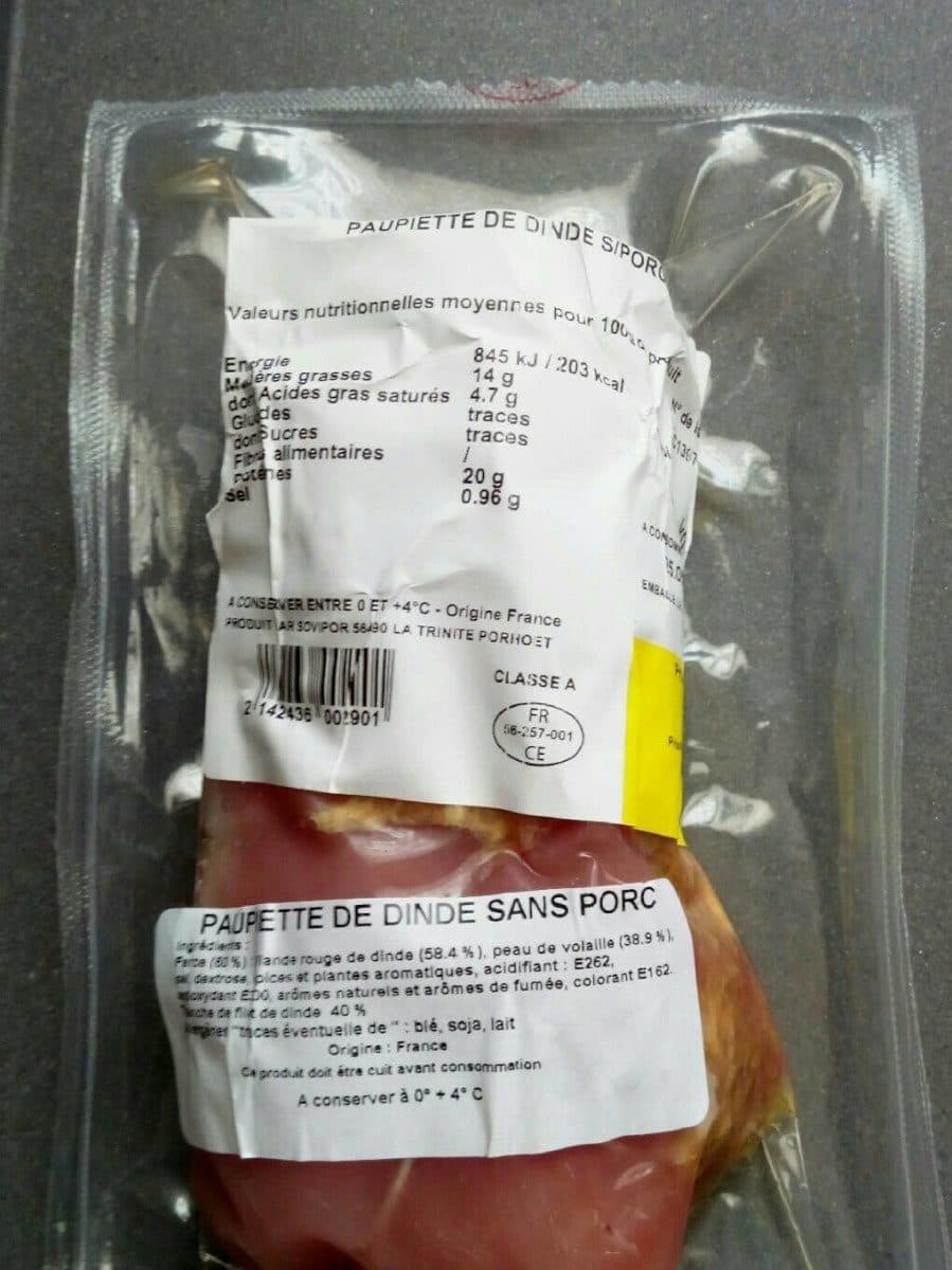 Open Food Facts Paupiette de dinde sans porc packshot