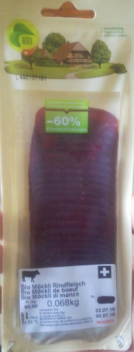Migros Mockli de boeuf packshot