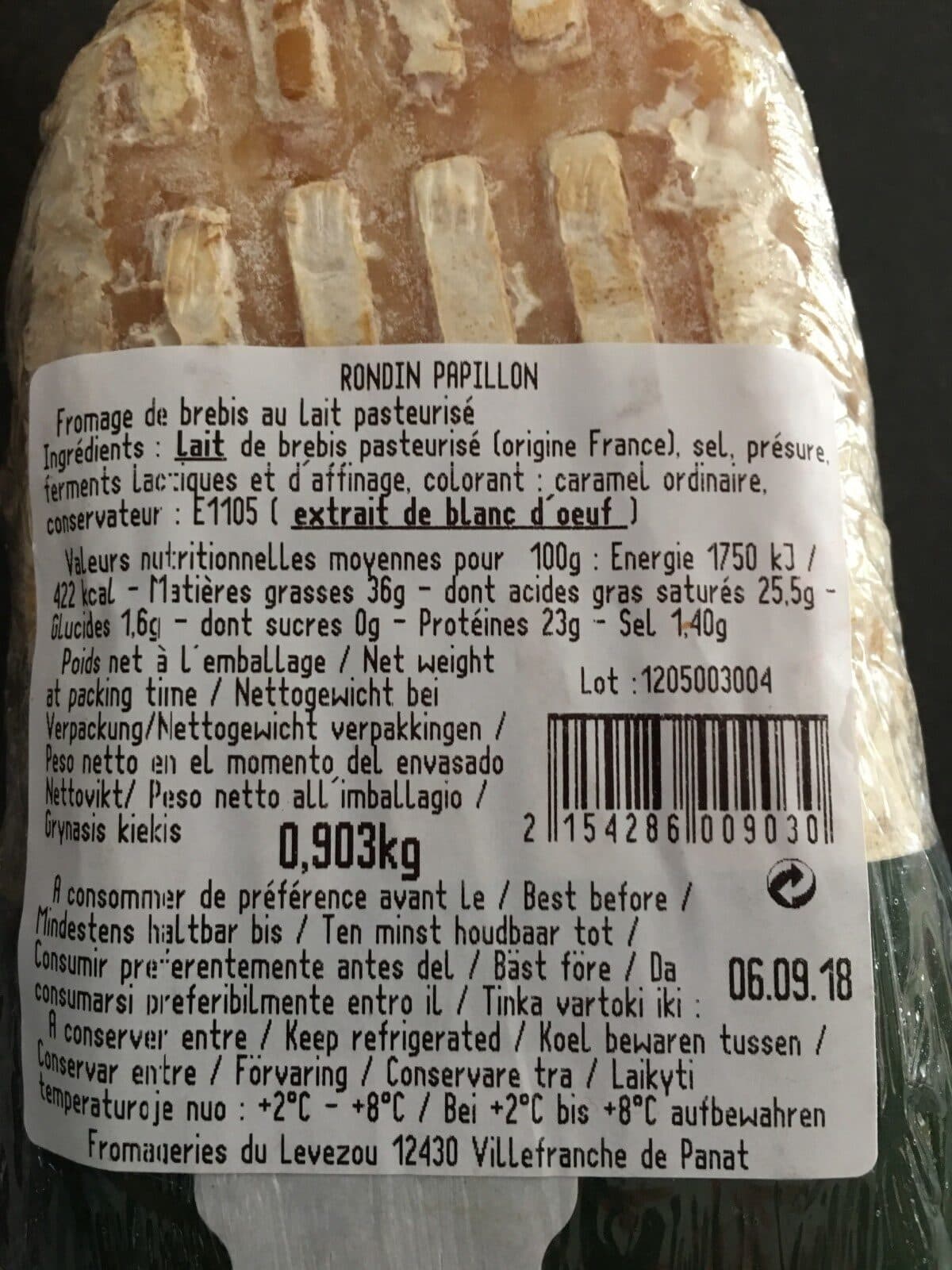 Open Food Facts Rondin packshot