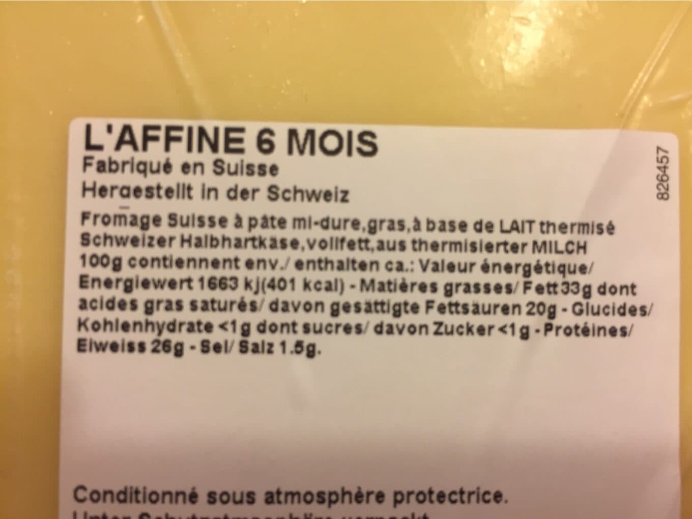 Migros L’affiné packshot