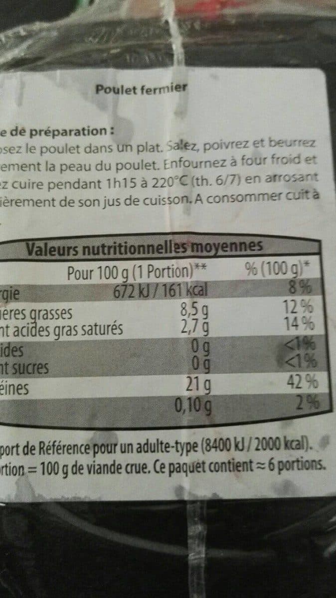 Open Food Facts Poulet fermier de Vendée packshot