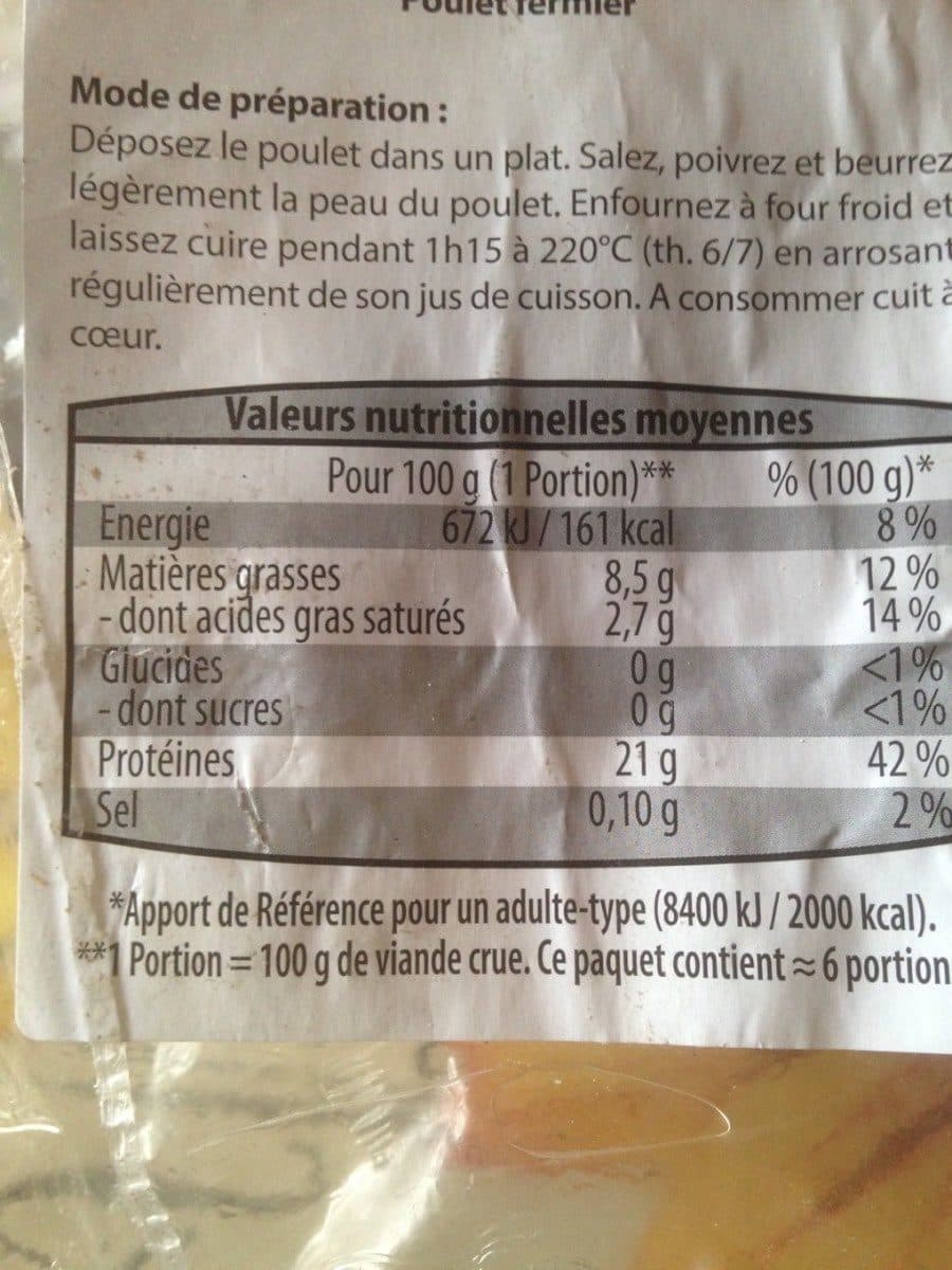 Open Food Facts Poulet jaune de vendee packshot