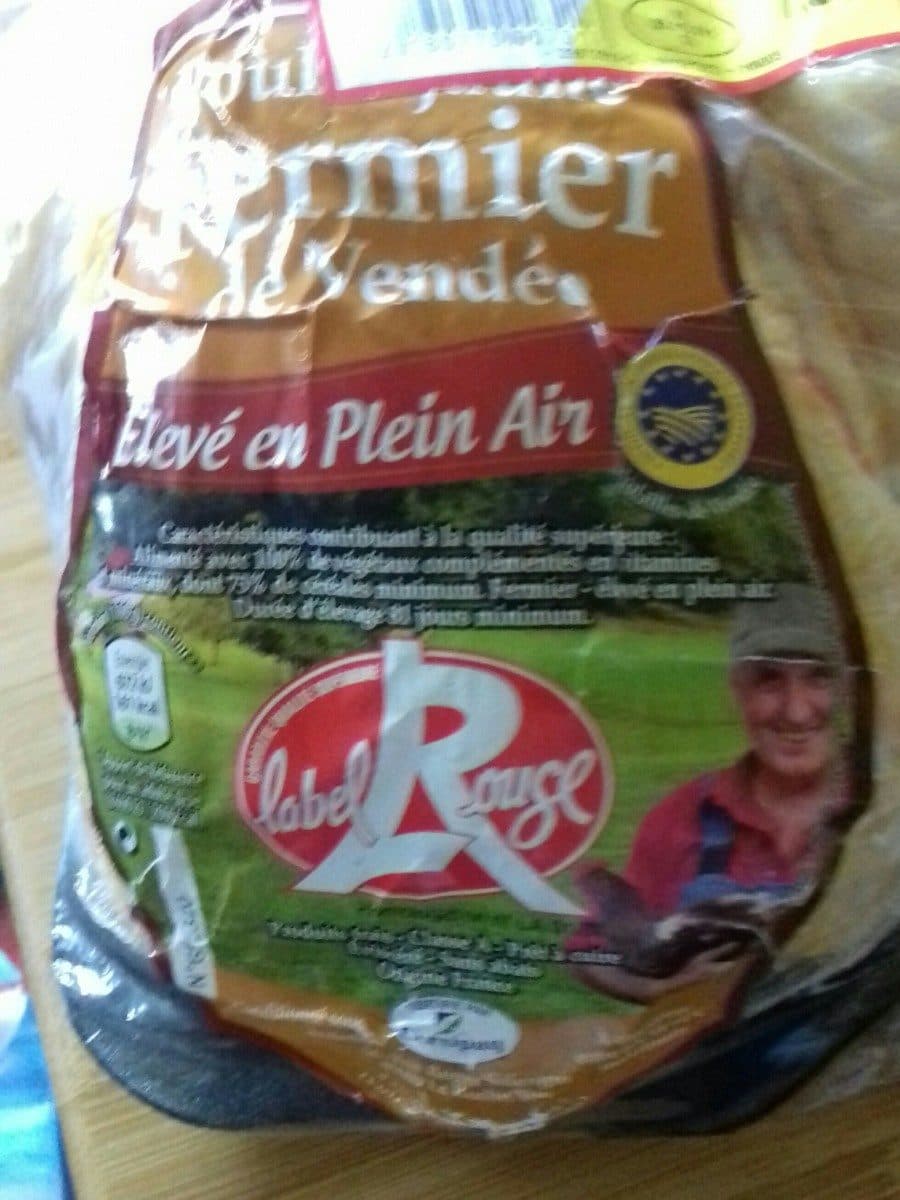Open Food Facts Poulet jaune fermier, label rouge packshot