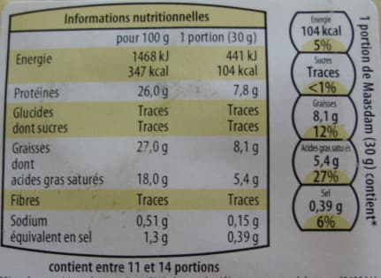 Molenland Maasdam (27% MG) - 394 g - Molenland packshot