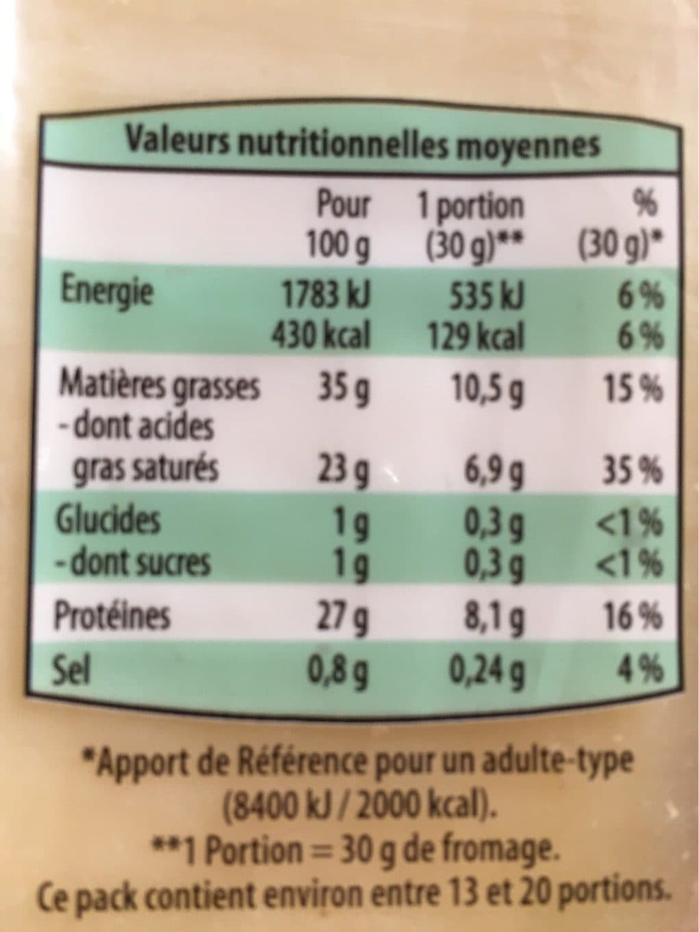 Le Berger Comtois Comté portion packshot