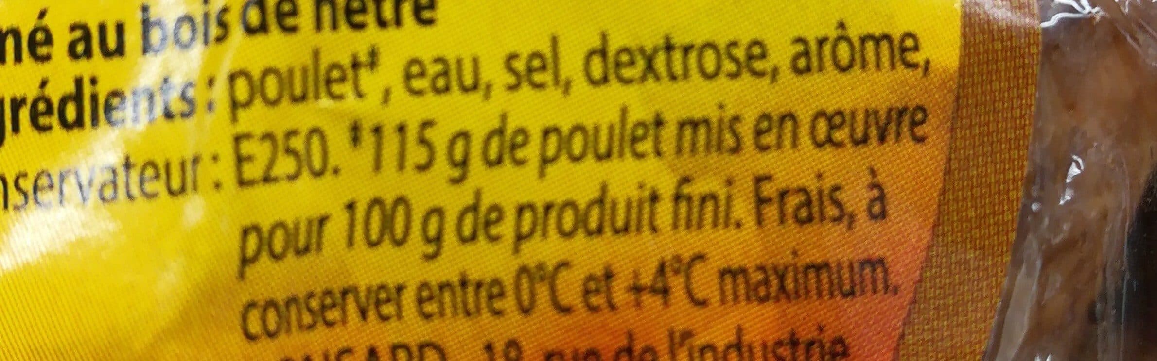 Open Food Facts Poulet cuit fumé packshot