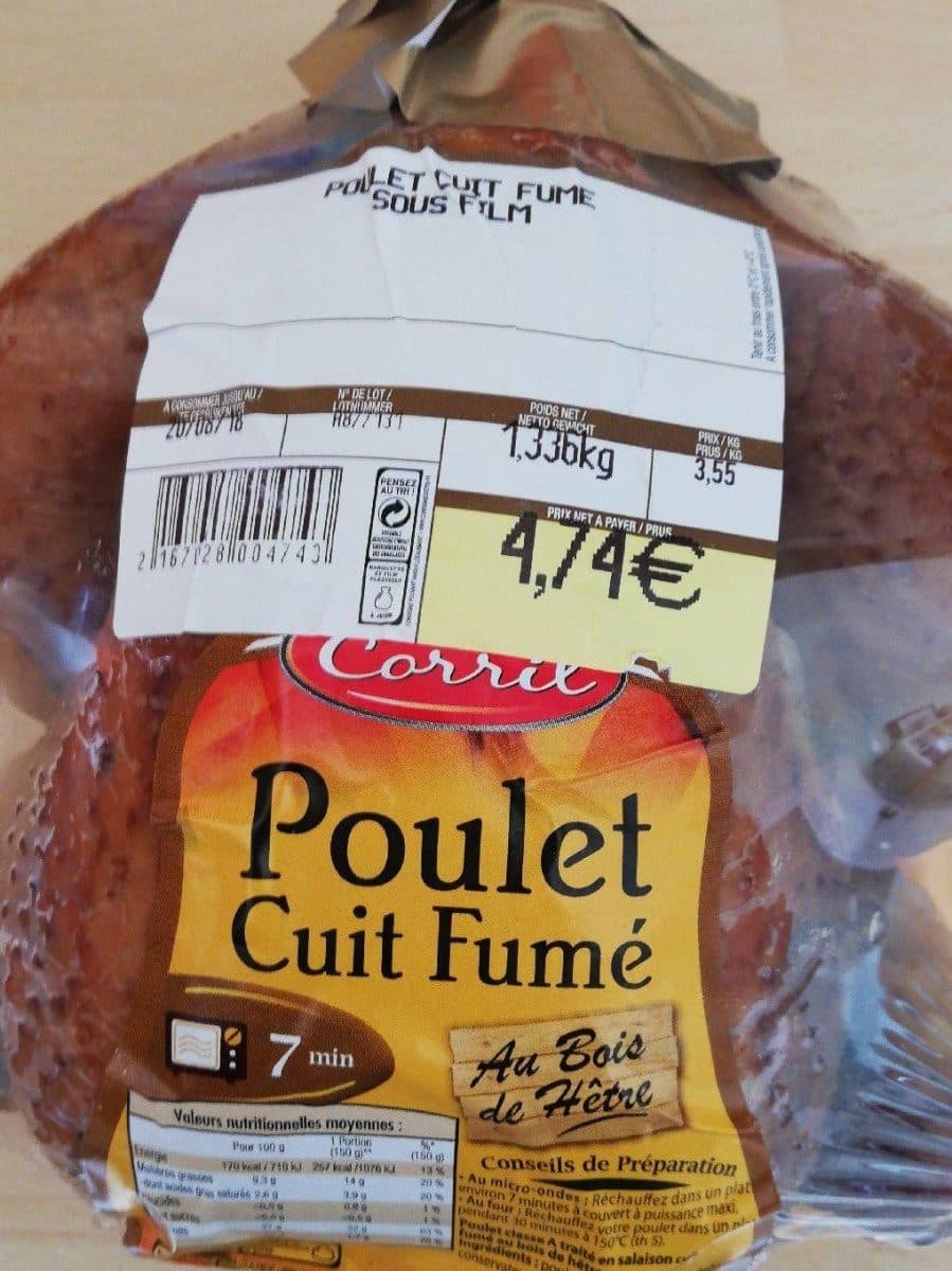 Open Food Facts Poulet cuit fumé packshot