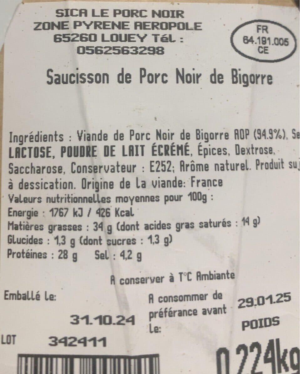 Open Food Facts Le noir de.bigorre à packshot