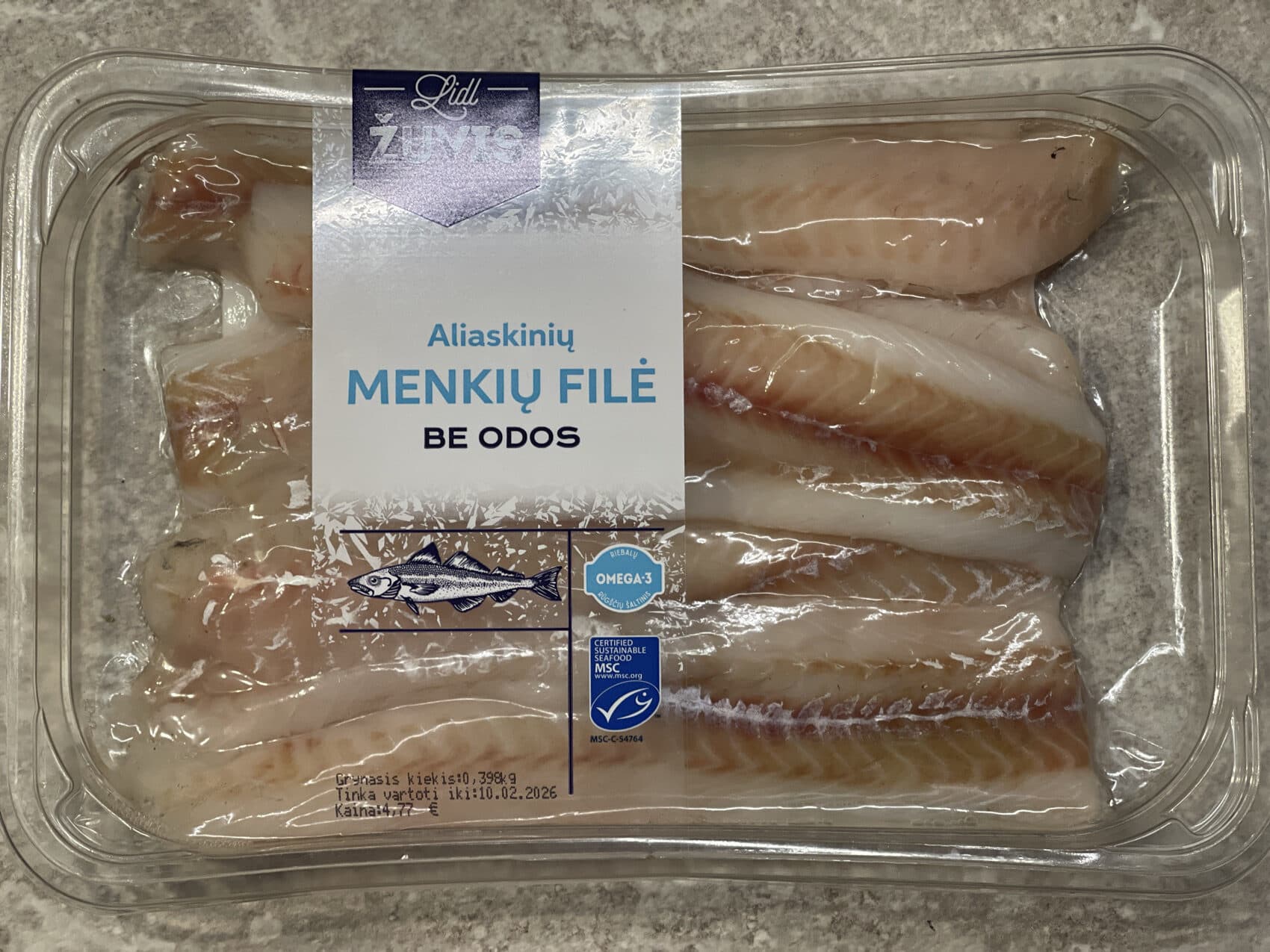 Lidl Aliaskinių Menkių Filė Be Odos packshot