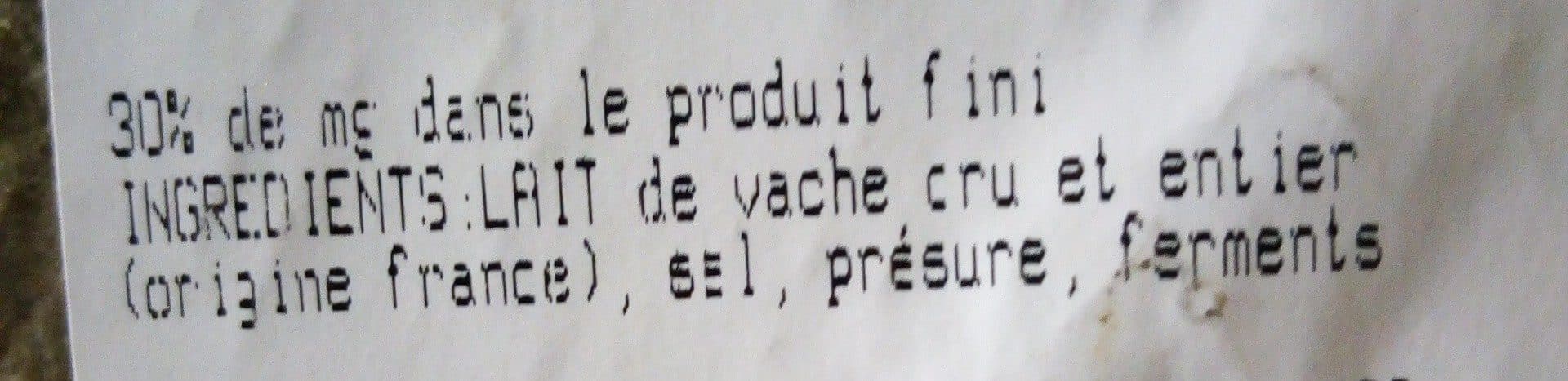 Open Food Facts Fromage de vache packshot