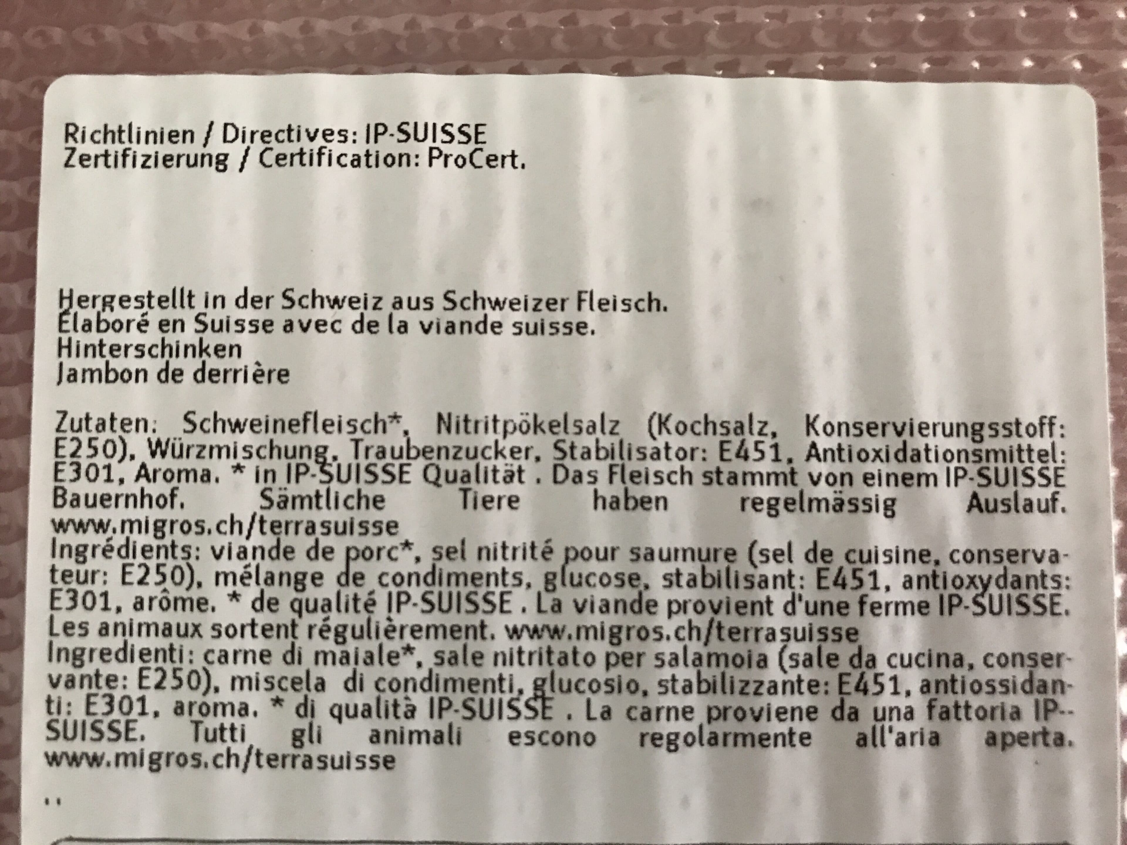 Terrasuisse Jambon de derriere gourmet packshot