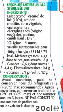 Elle & Vire Spécialité laitière semi épaisse 4% packshot