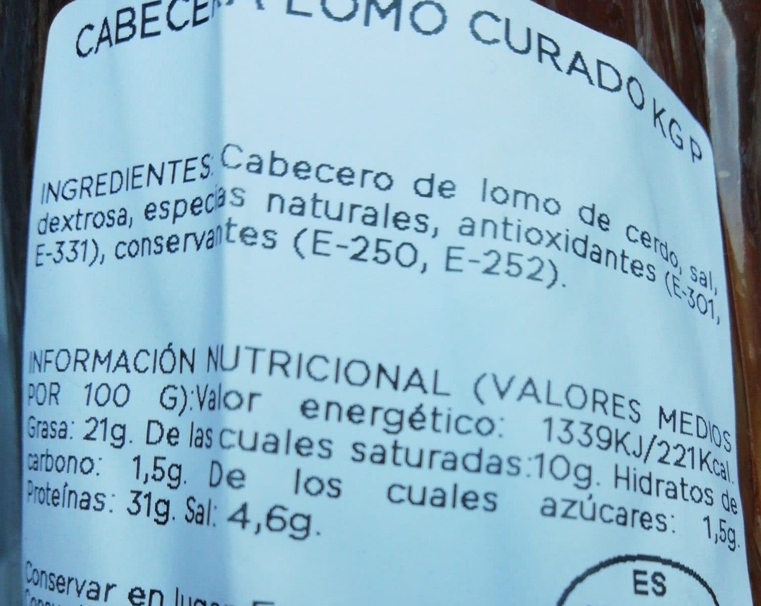 Open Food Facts Ça beverages Lomo curado packshot