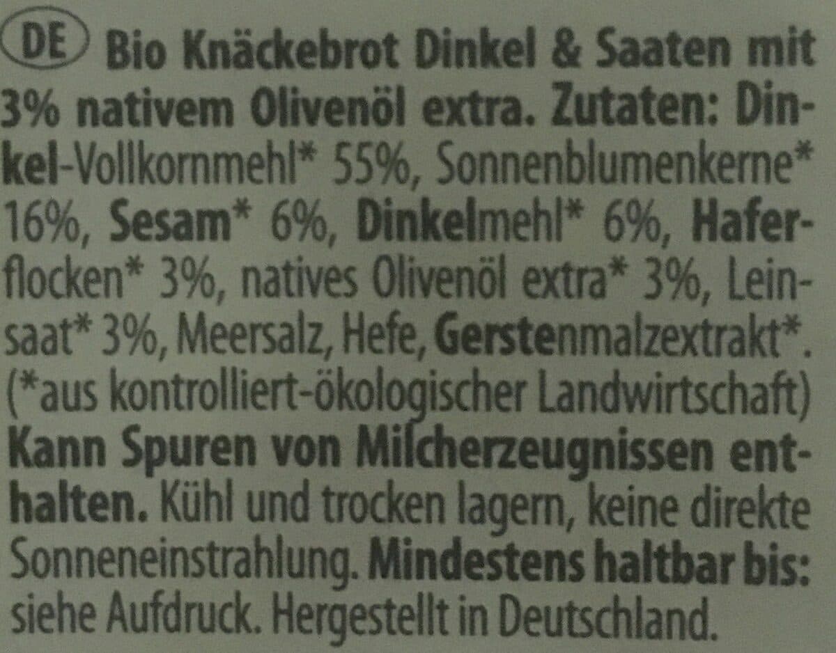 Open Food Facts Vollkorn Knäckerbrot packshot