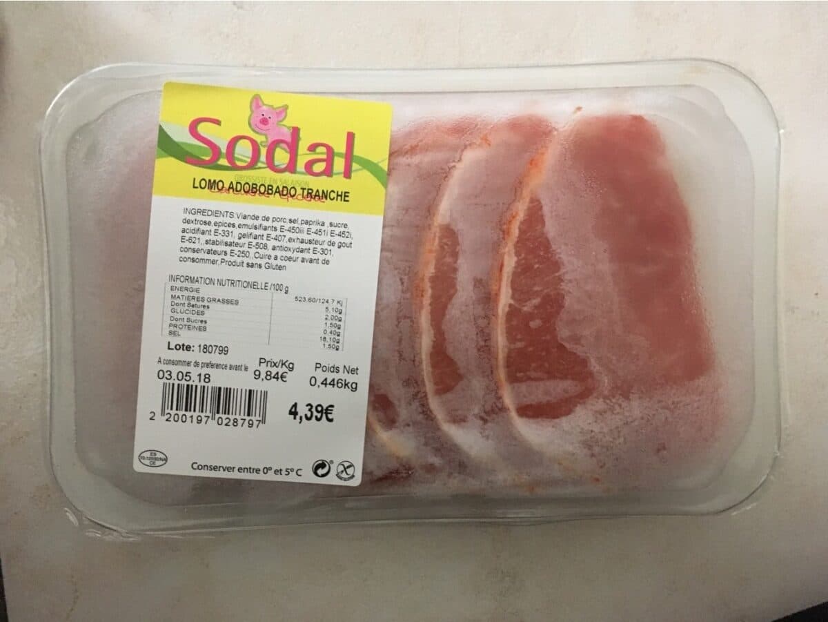 Open Food Facts Lomo en tranche packshot