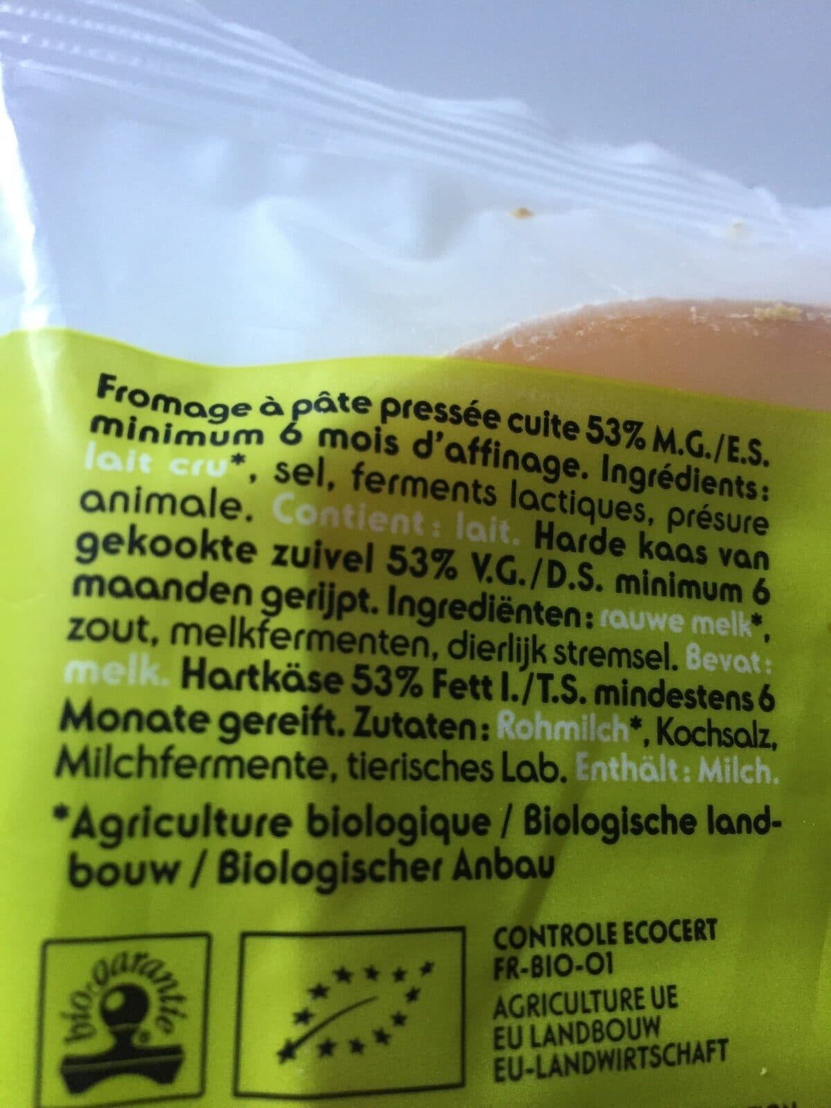 Open Food Facts Comté AOP packshot