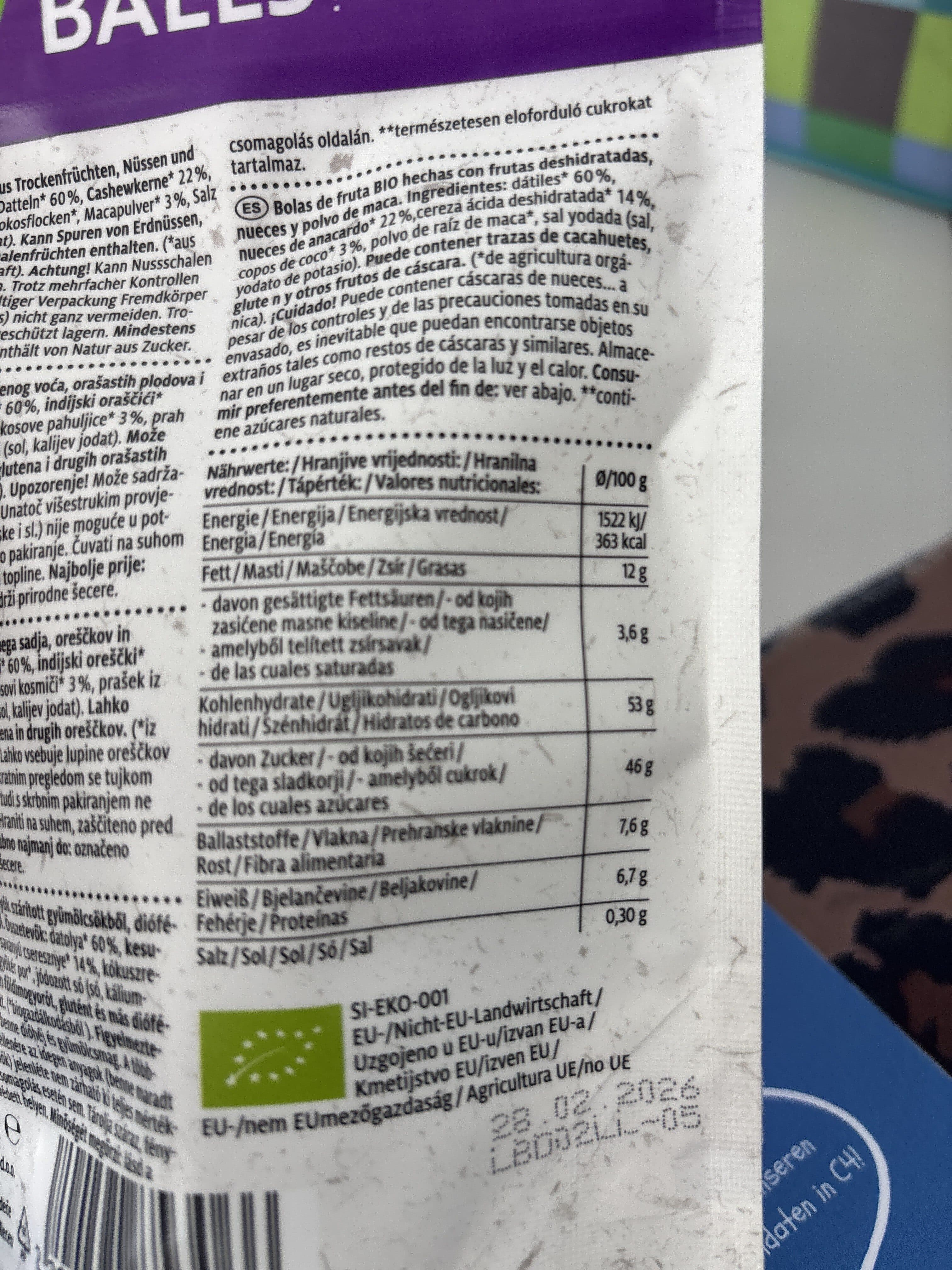 Bio Primo Power Balls Cherry & Maca packshot