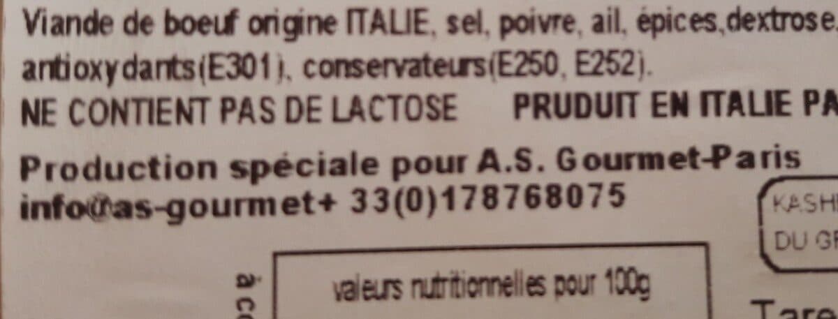 Open Food Facts Carne seccz pascarella packshot