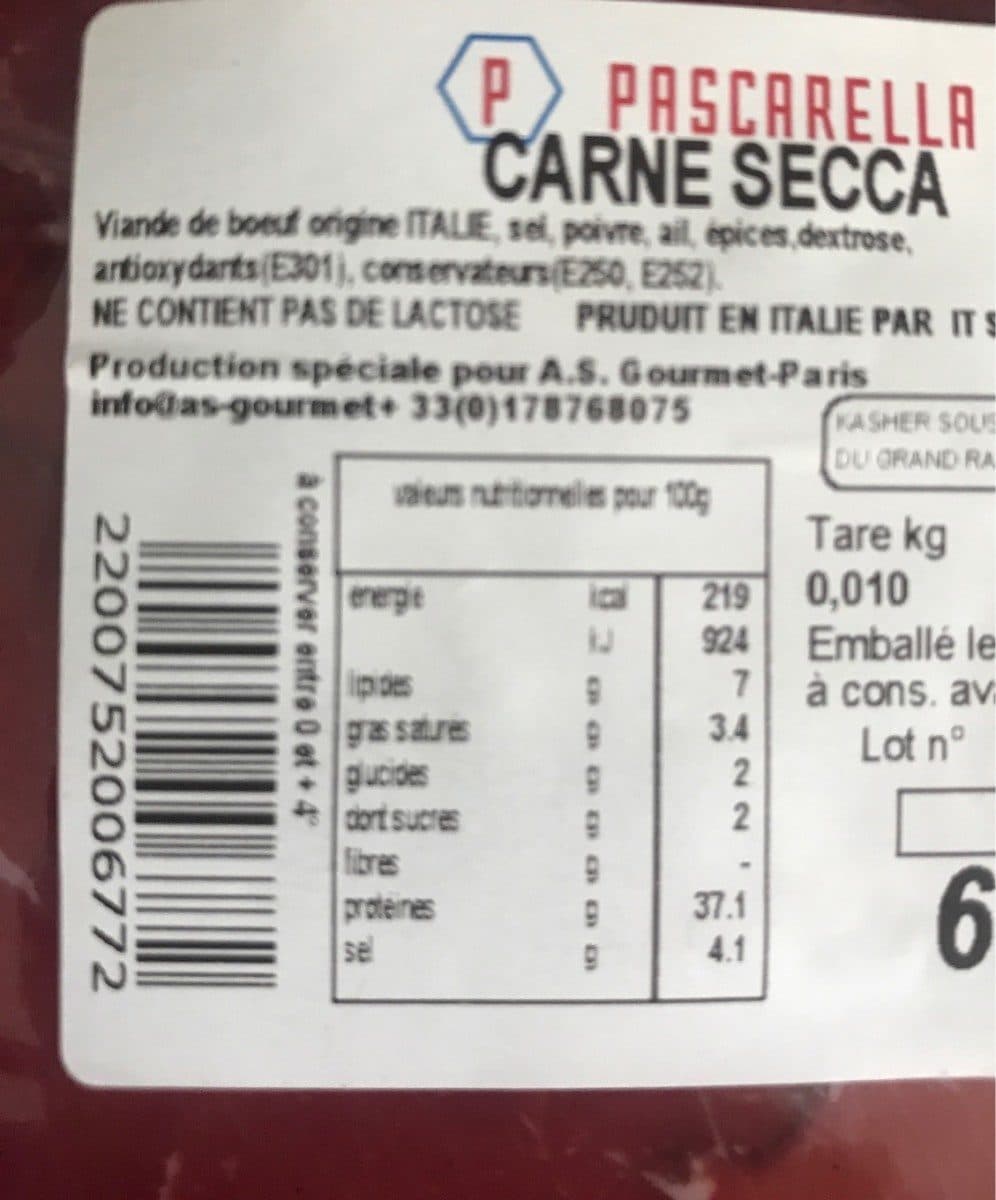 Open Food Facts Salumeria Artigianale packshot