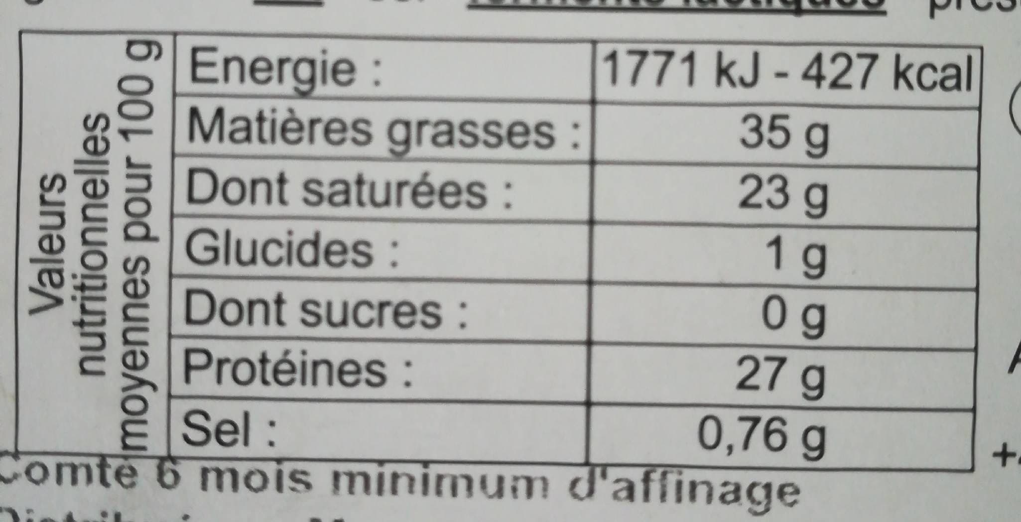 Monoprix Comté au lait cru packshot