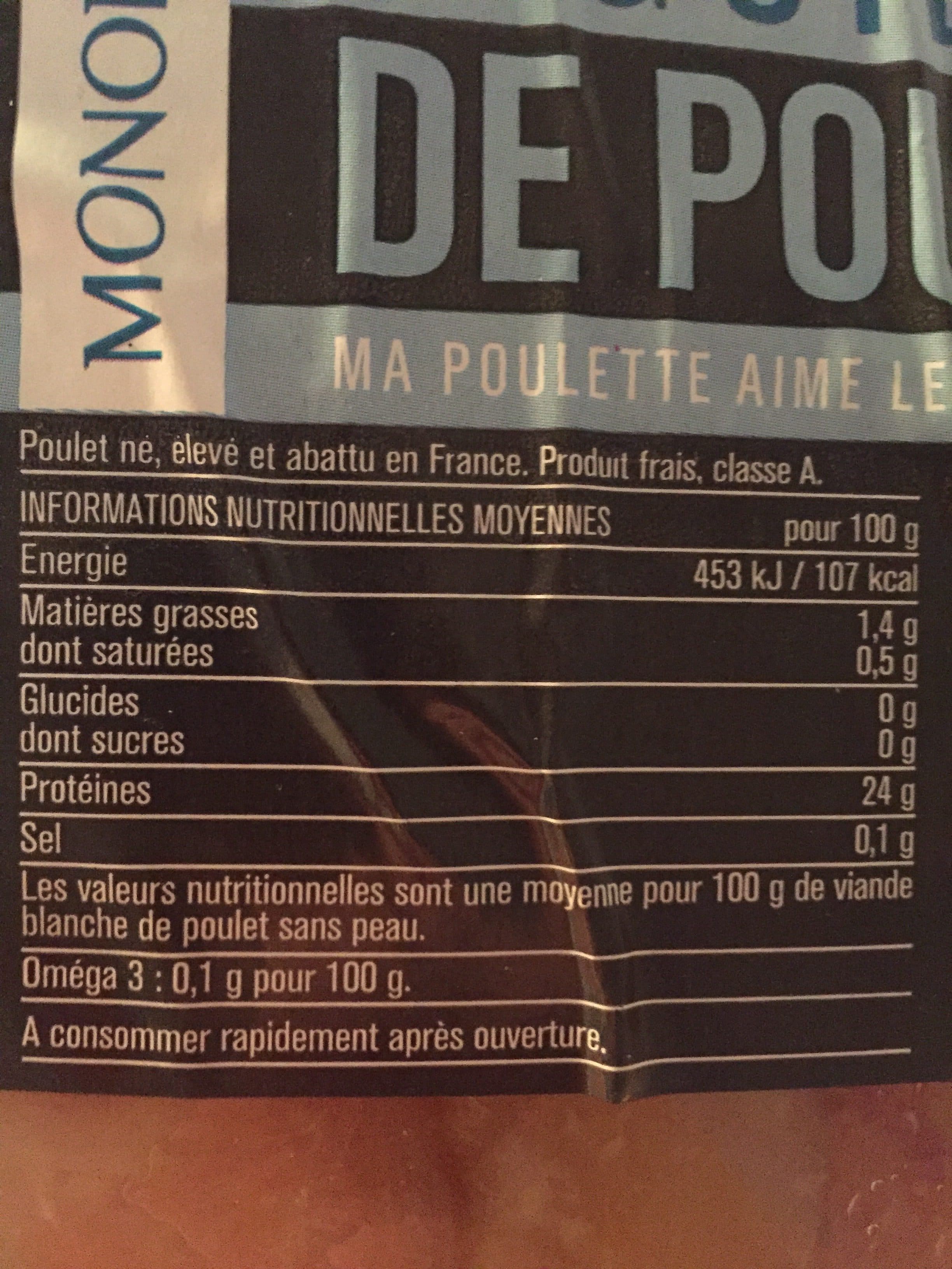 Monoprix Aiguillettes de poulet packshot