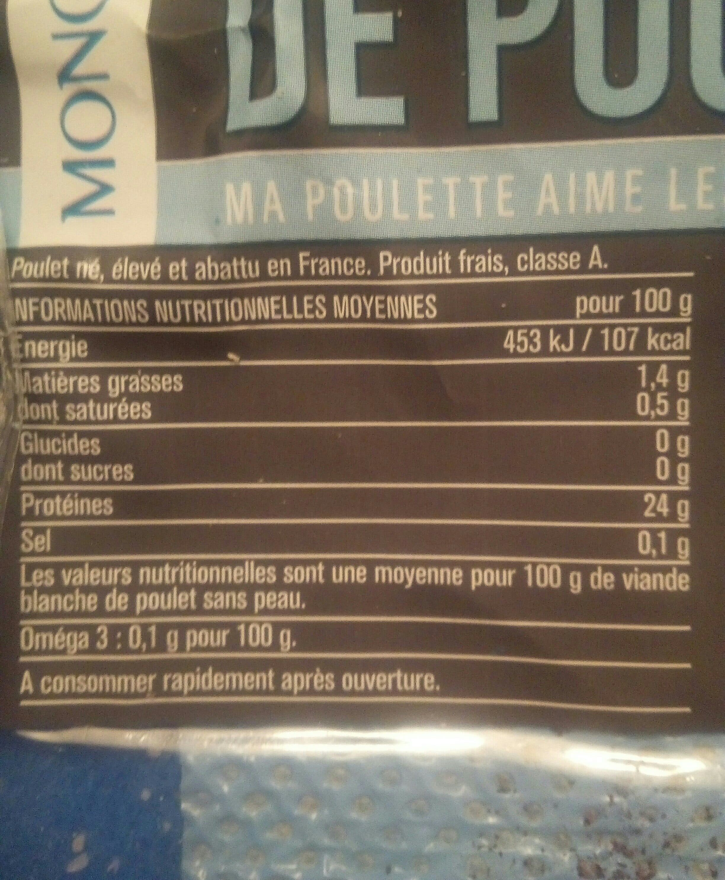 Monoprix Aiguillettes de poulet packshot