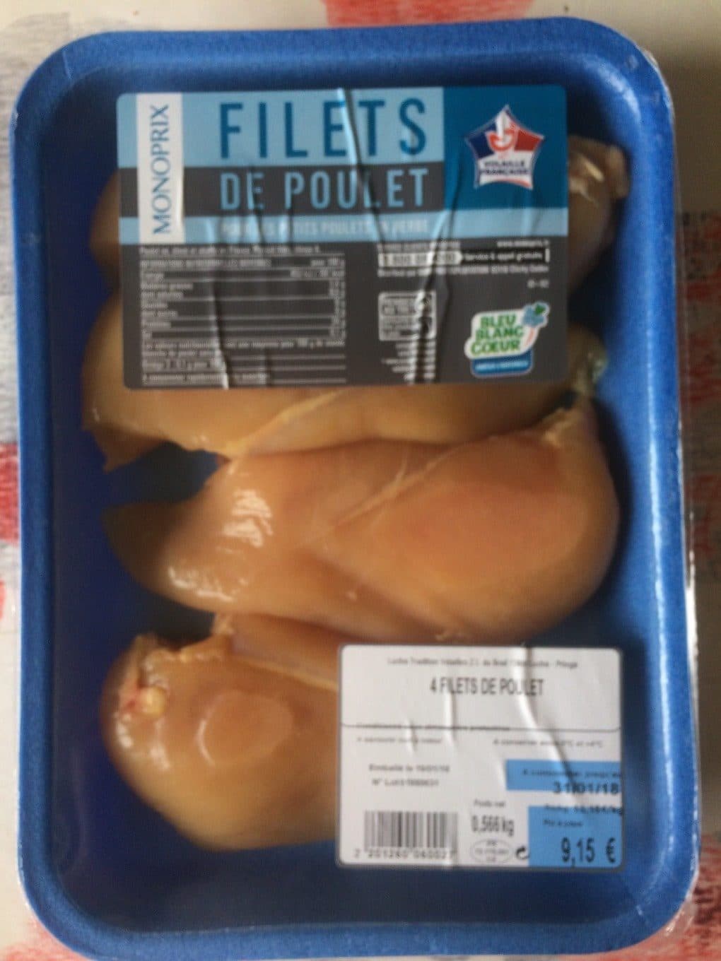 Monoprix Filets de poulet packshot