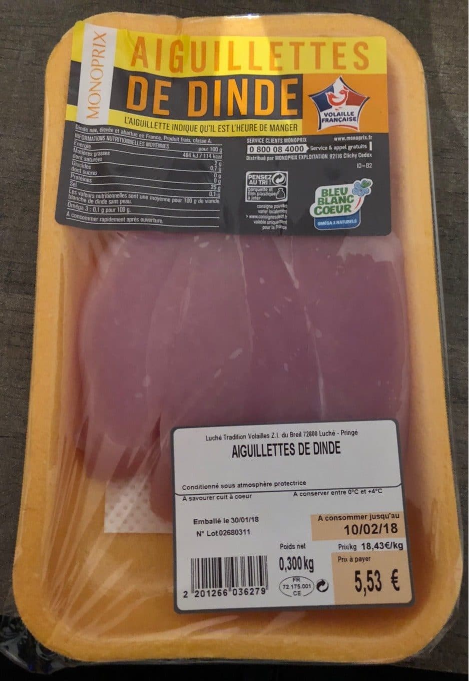 Monoprix Aiguillettes de dinde packshot