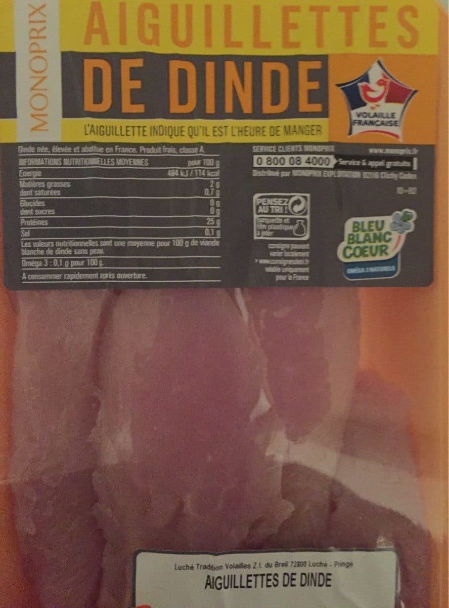 Open Food Facts Aiguillettes de dinde packshot