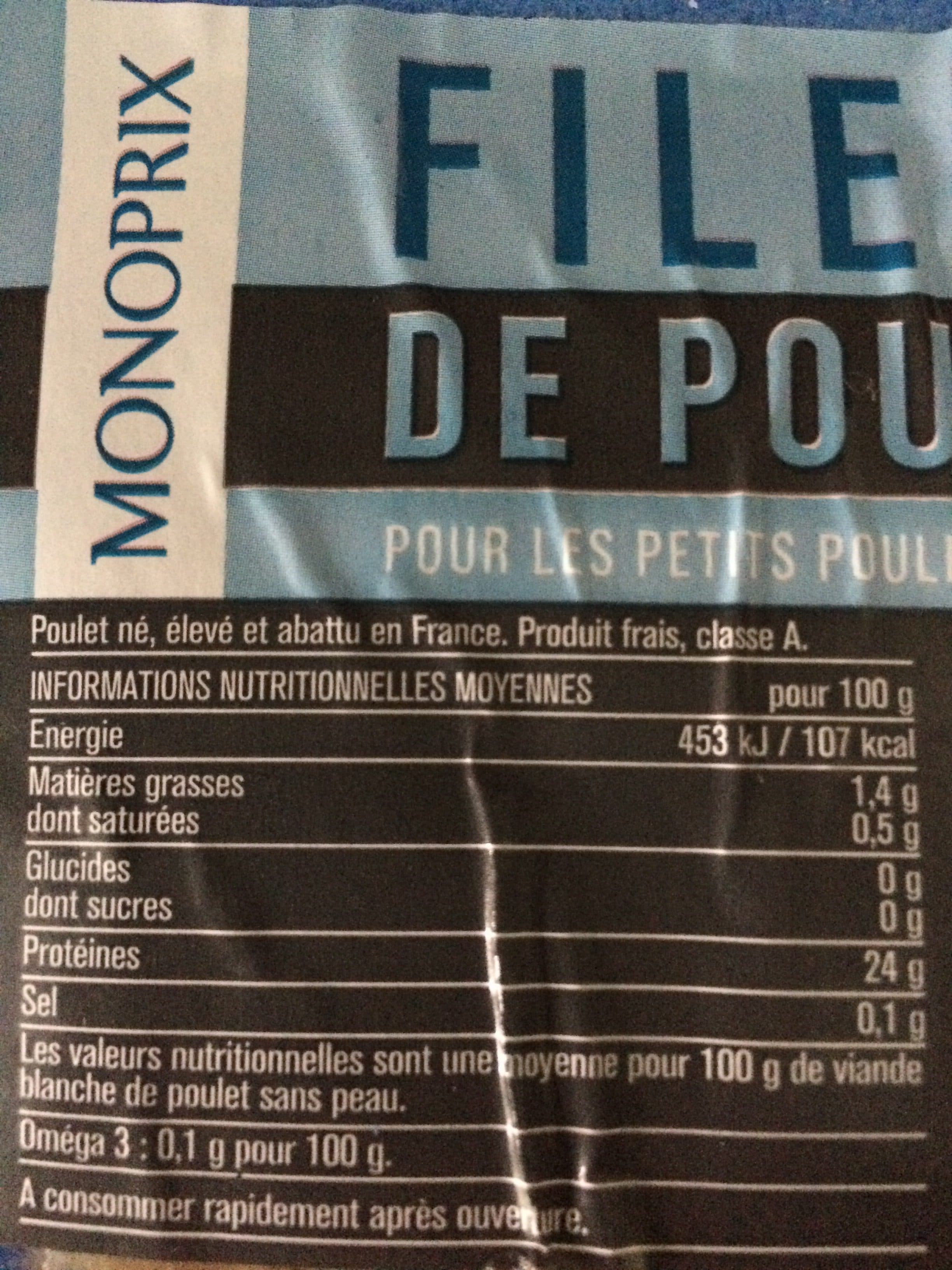 Monoprix Filets de poulet packshot