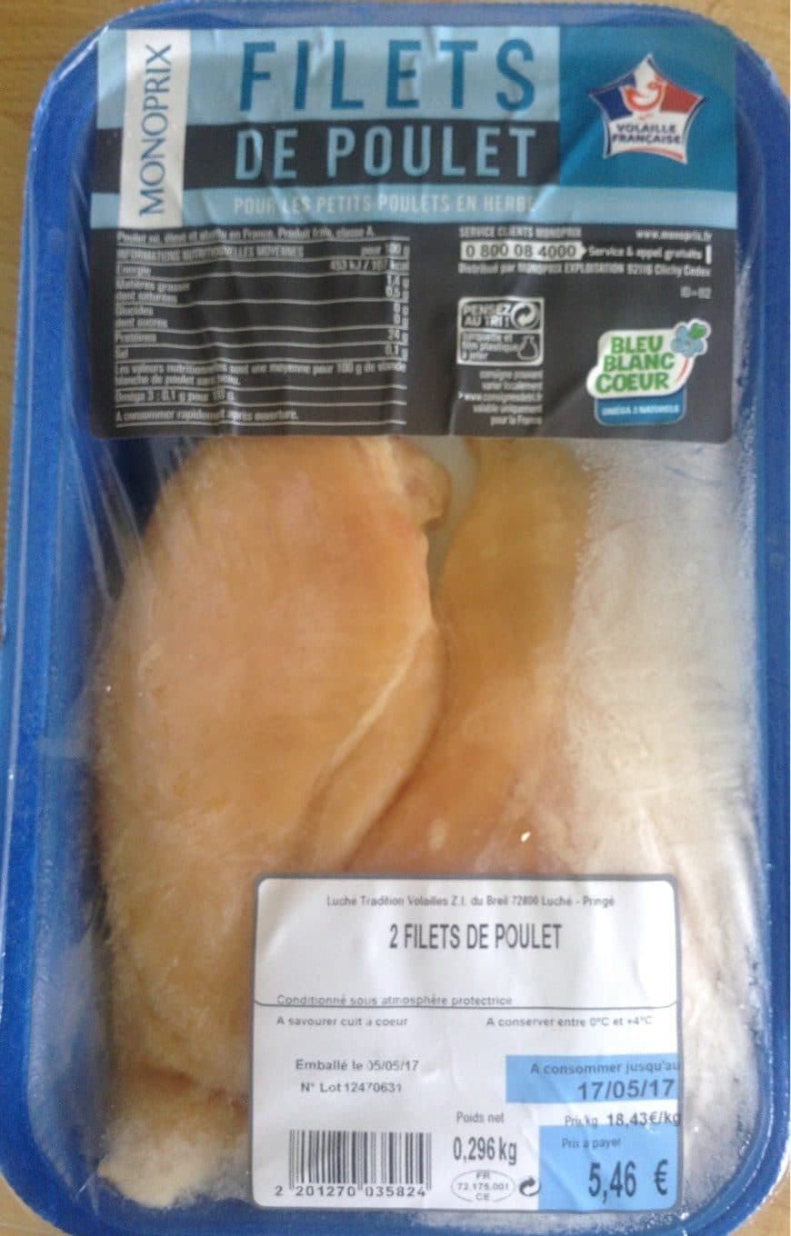 Monoprix Filets de Poulet packshot