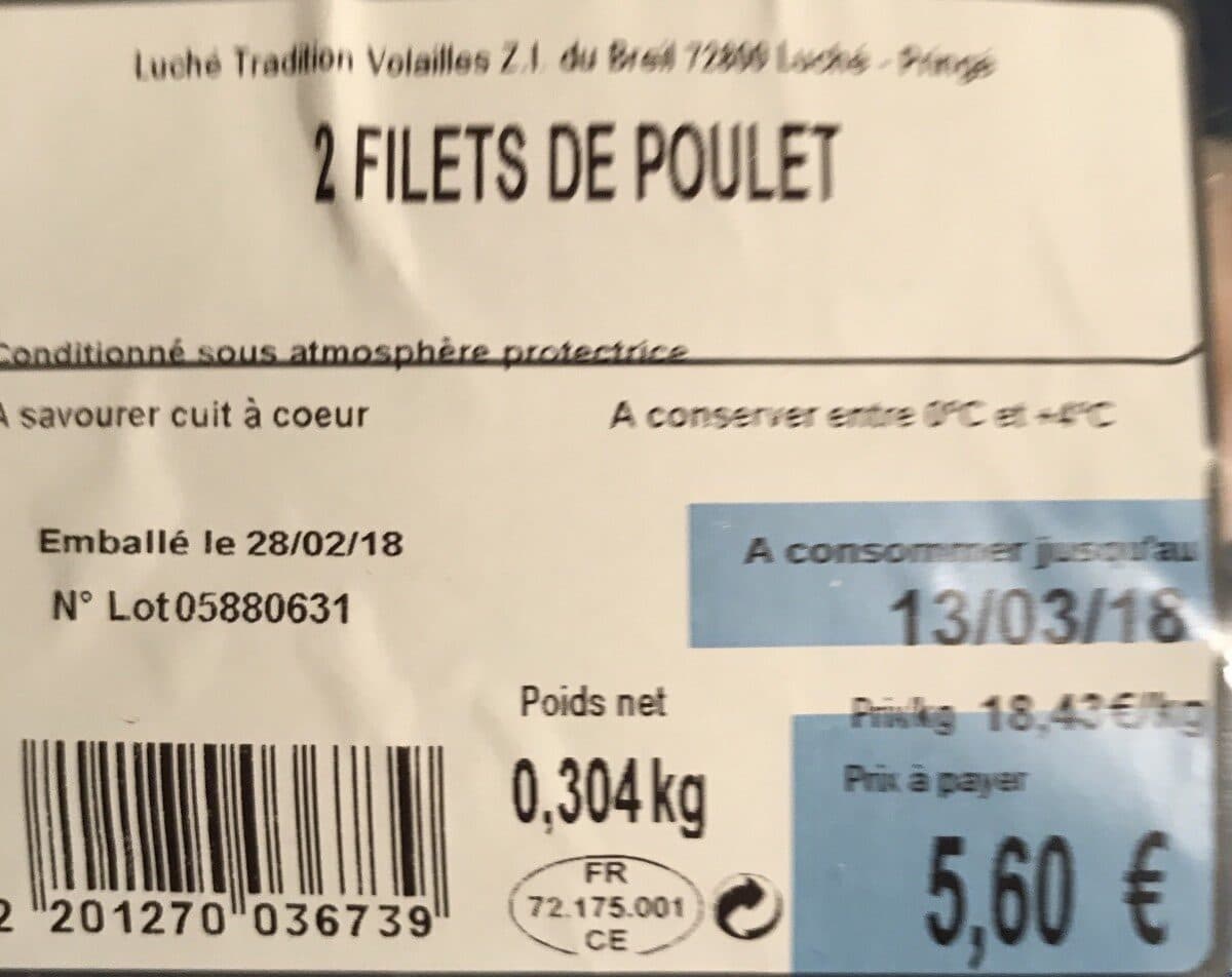 Monoprix Filets de poulet packshot